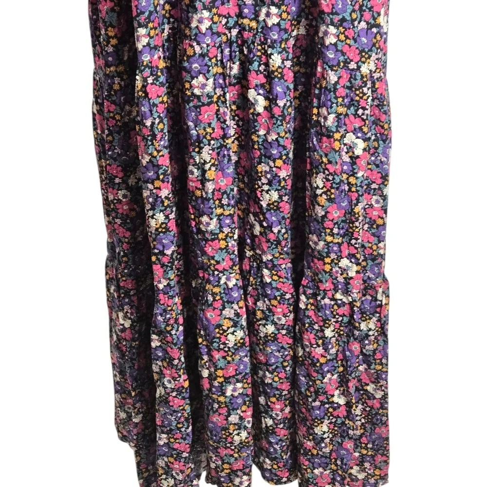 Natural Life Black Floral Long Sleeve Maxi Dress NWT - Picture 3 of 8